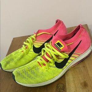 Nike Vibrant Pink and Neon Yellow Athletic Shoes